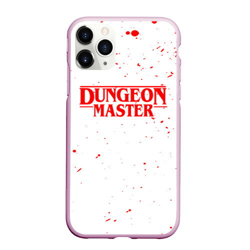 Чехол для iPhone 11 Pro Max матовый Dungeon master blood Гачимучи белый, цвет розовый