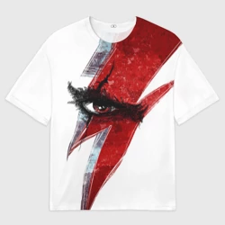 Женская футболка oversize 3D Глаз Кратоса, Бог войны God of war