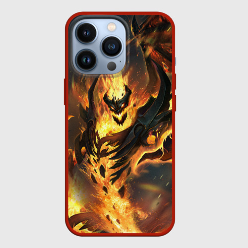 Чехол для iPhone 13 Pro Dota 2 Shadow Fiend Тень, цвет красный