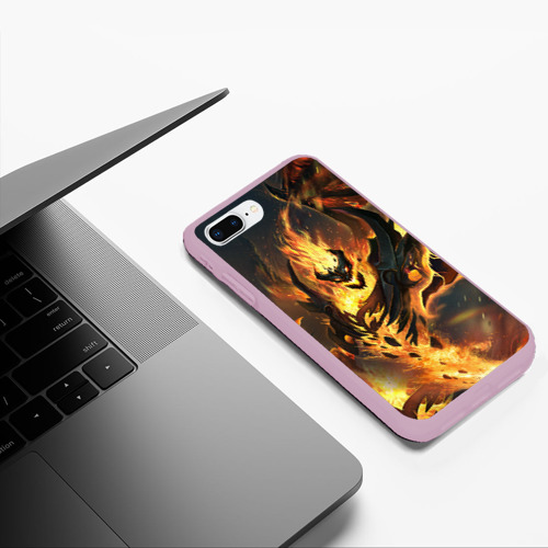 Чехол для iPhone 7Plus/8 Plus матовый Dota 2 Shadow Fiend Тень, цвет розовый - фото 5