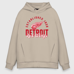 Мужское худи Oversize хлопок Detroit Red Wings Детройт Ред Вингз