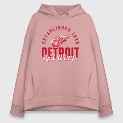 Женское худи Oversize хлопок Detroit Red Wings Детройт Ред Вингз