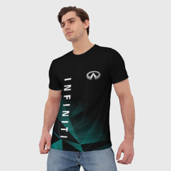 Мужская футболка 3D Инфинити, Infiniti геометрия - фото 2