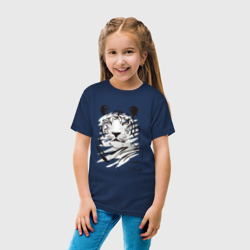 Детская футболка хлопок Тигр черно-белый - фото 2
