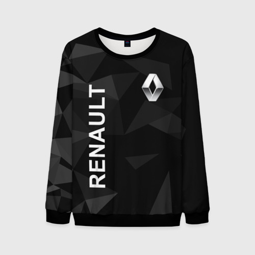 Мужской свитшот 3D Renault, Рено, цвет черный
