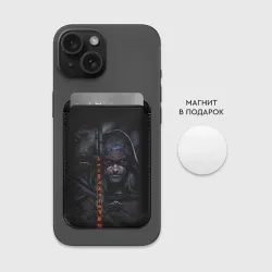 Картхолдер Magsafe магнитный Ведьмак и чёрный волк the Witcher wolf - фото 2