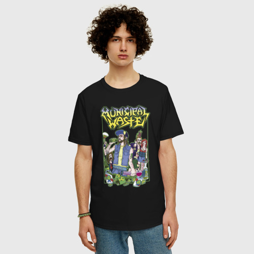 Мужская футболка хлопок Oversize Municipal Waste -  кроссовер трэш! , цвет черный - фото 3