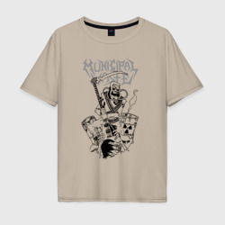 Municipal Waste - a musical disaster – Мужская футболка хлопок Oversize с принтом купить со скидкой в -16%