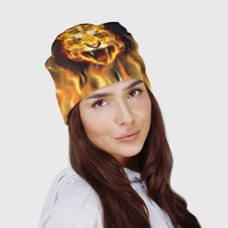 Шапка 3D Тигр В Пламени - фото 2