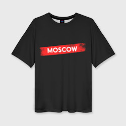 Женская футболка oversize 3D Moscow Бумажный Дом