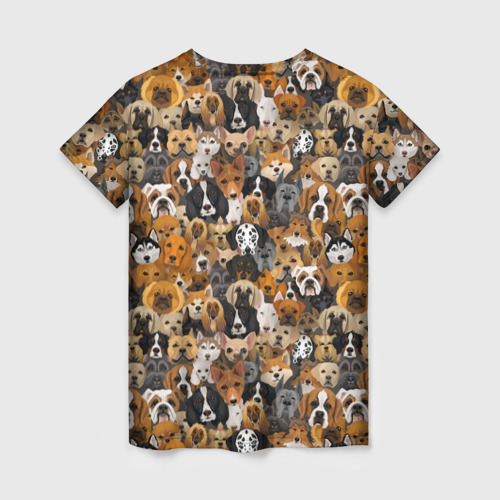 Женская футболка 3D Собаки Разные Породы, цвет 3D печать - фото 2