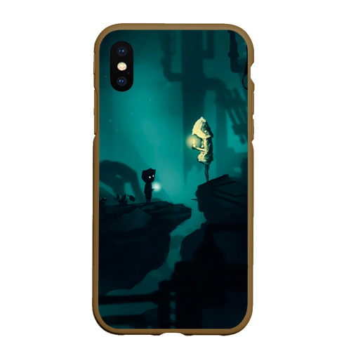 Чехол для iPhone XS Max матовый Limbo x Little Nightmares, цвет коричневый