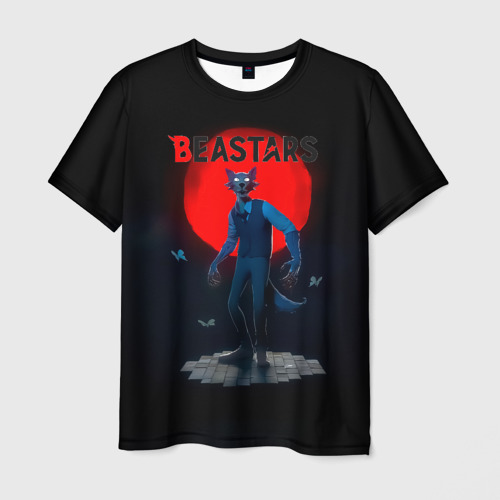 Мужская футболка с принтом Кровавая луна Легоси Beastars, вид спереди №1