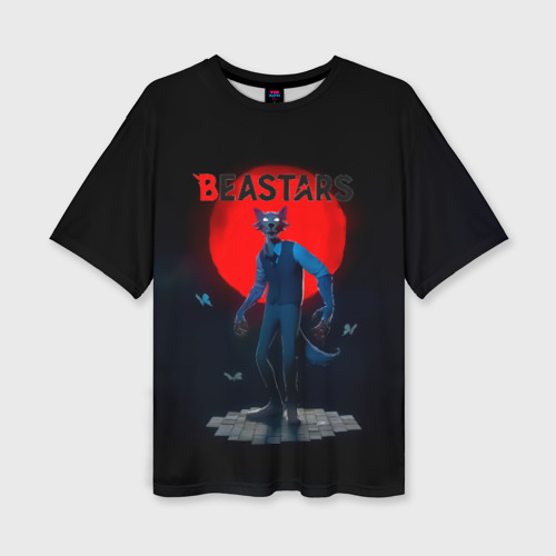 Женская футболка oversize 3D Кровавая луна Легоси Beastars, цвет 3D печать