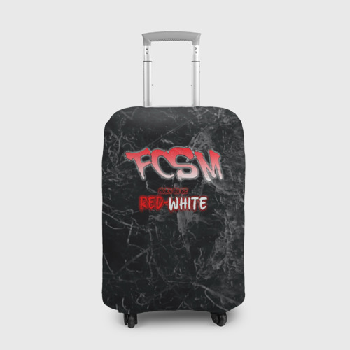 Чехол для чемодана 3D Born to be red-white