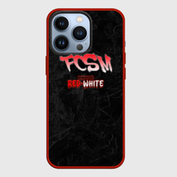 Чехол для iPhone 13 Pro Born to be red-white