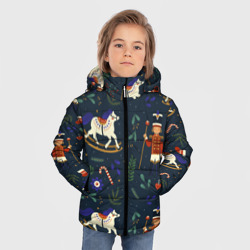 Зимняя куртка для мальчиков 3D  Щелкунчик паттерн с лошадкой - фото 2