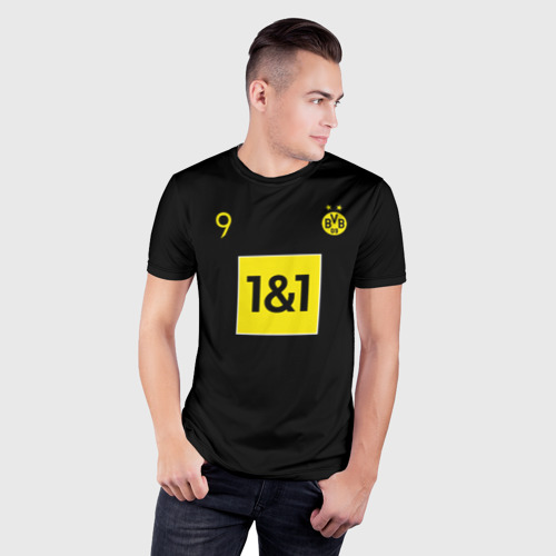 Мужская футболка 3D Slim Haaland 9 - Borussia Dortmund, цвет 3D печать - фото 3