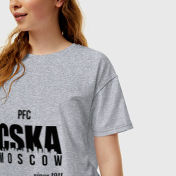 Женская футболка хлопок Oversize CSKA since 1911 - фото 2