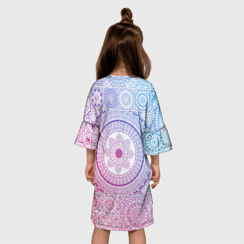 Детское платье 3D с принтом FIAT BIG LOGO, вид сзади #2
