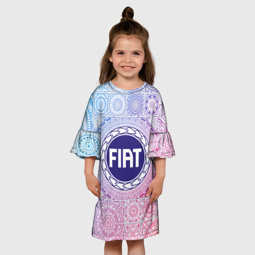 Детское платье 3D с принтом FIAT BIG LOGO, вид сбоку #3