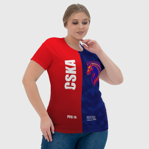Женская футболка 3D FC CSKA since 1911, цвет 3D печать - фото 6