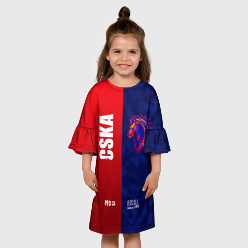 Детское платье 3D с принтом FC CSKA since 1911, вид сбоку #3
