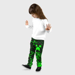 Детские брюки 3D MINECRAFT - КРИПЕР - Частицы - фото 2