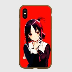 Чехол для iPhone XS Max матовый Просто Кагуя в любви как на войне