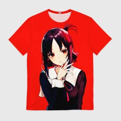 Мужская футболка 3D Просто Кагуя в любви как на войне