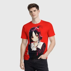 Мужская футболка 3D Просто Кагуя в любви как на войне - фото 2