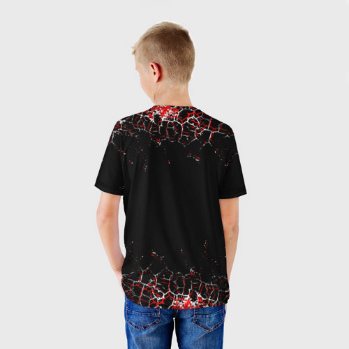 Детская футболка 3D с принтом RESIDENT EVIL | UMBRELLA CORPORATION, вид сзади #2