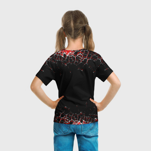 Детская футболка 3D с принтом RESIDENT EVIL | UMBRELLA CORPORATION, вид сзади #2