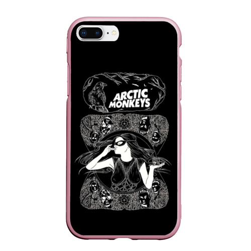 Чехол для iPhone 7Plus/8 Plus матовый Arctic Monkeys Art, цвет розовый