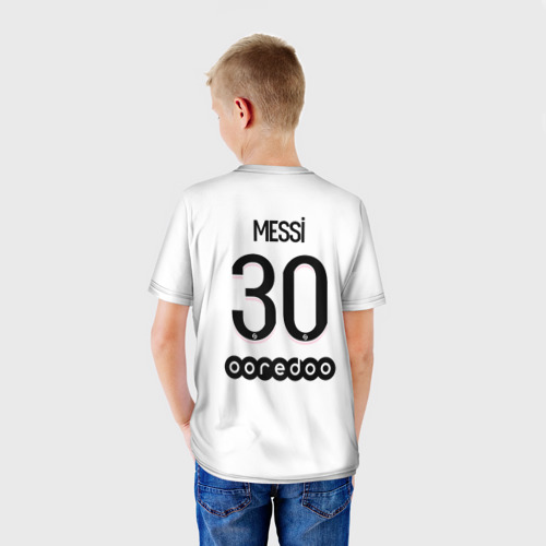 Детская футболка 3D Messi 30 PSG Pink Theme, цвет 3D печать - фото 4