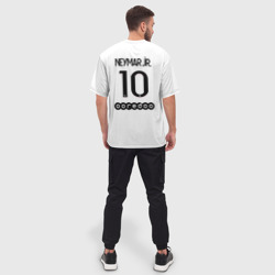 Мужская футболка oversize 3D Neymar 10 PSG Pink Theme - фото 2