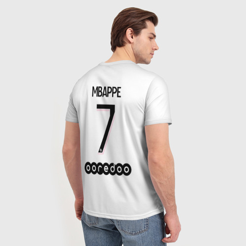 Мужская футболка 3D Mbappe 7 PSG Pink Theme, цвет 3D печать - фото 4