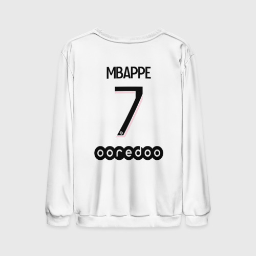 Мужской свитшот 3D Mbappe 7 PSG Pink Theme, цвет белый - фото 2