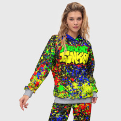 Женский костюм с толстовкой 3D Friday Night Funkin Logo Acid Style - фото 2