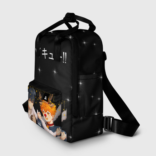 Женский рюкзак 3D с принтом Кагеяма и Хината | новый год, фото на моделе #1