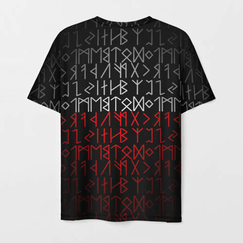 Мужская футболка 3D с принтом Славянская символика Руны, вид сзади #1