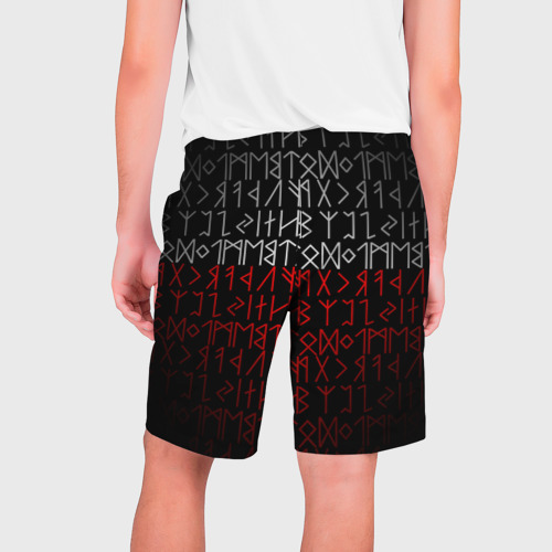 Мужские шорты 3D с принтом Славянская символика Руны, вид сзади #1