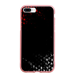 Чехол для iPhone 7Plus/8 Plus матовый Красно белые руны