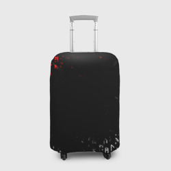 Чехол для чемодана 3D Красно белые руны