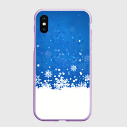 Чехол для iPhone XS Max матовый [Снежинки] - С Новым Годом