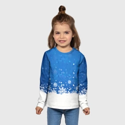 Детский лонгслив 3D [Снежинки] - С Новым Годом - фото 2