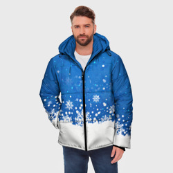 Мужская зимняя куртка 3D [Снежинки] - С Новым Годом - фото 2