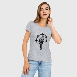 Женская футболка хлопок Slim Darkest Dungeon Эмблема - фото 2