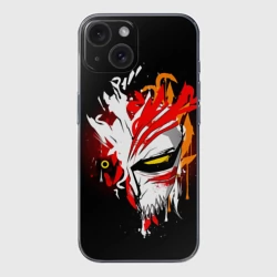 Чехол для iPhone 15 силиконовый с защитой камеры Красочная маска Bleach