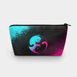 Косметичка 3D Инь Янь неоновые котики